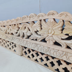 Antique Indian Hand Mughal Garden Wooden 3 Seater Daybed 200x90x100cm