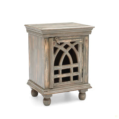 Indian Hand Carved Solid Wood Bedside Table 50