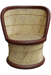 Handmade Hand Woven Natural Armrest Bamboo Mudha Chairs