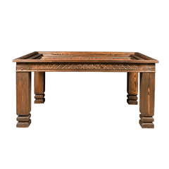 Mughal Hand Painted and Hand Carved Solid Wood Dining Table 13