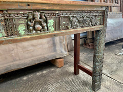 Indian Hand Carved Solid Wood Carved Console Table