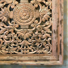 Hand Carved Solid Wood Carvings Wall Hanging Panel 07