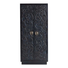 Hand Carved Solid Wooden Cupboard Cabinet Wardrobe D127
