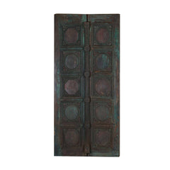Indian Vintage Antique Reclaimed Teak Wooden Door Panel 31