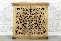 Antique Indian Jali Hand Carved Solid Wooden Vanity 97x40x94cm A090  -  