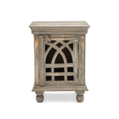 Indian Hand Carved Solid Wood Bedside Table 50