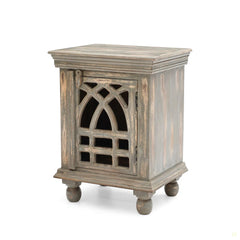 Indian Hand Carved Solid Wood Bedside Table 50