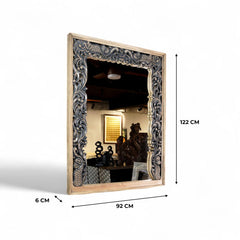 Hand Carved Solid Wooden Mirror Frame 122