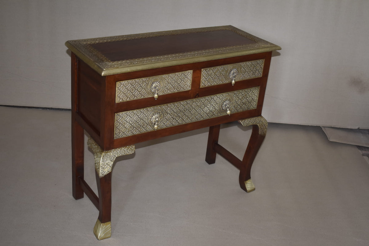 Antique Brass Work Rajasthan Console Table