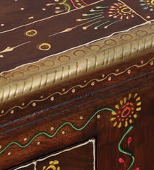 Shanti Surprise  Hand Painted Solid Wood Cabinet In MultiColour