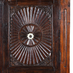Antique Indian Hand Carved Solid Wood Almirah Cabinet Wardrobe 05