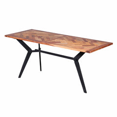 Grandview Rustic Reclaimed Wood Iron Base Dining Table