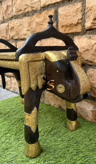 Indian Hand Carved Brass Work Solid Wood Coffee Table C144