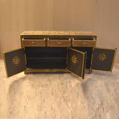 Mughal Hand Painted Wooden Sideboard