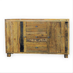 Rustica Hand Carved 3 Drawers & 2 Door Solid Wood Sideboard S79