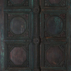 Indian Vintage Antique Reclaimed Teak Wooden Door Panel 31