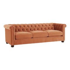 Chesterfield Brenna 3 Seater Solid Wood Fabric Sofa Lounge Couch CHSE09