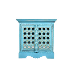 Carved Oasis Hand Carved  Wood Carved   Bedside Table 55