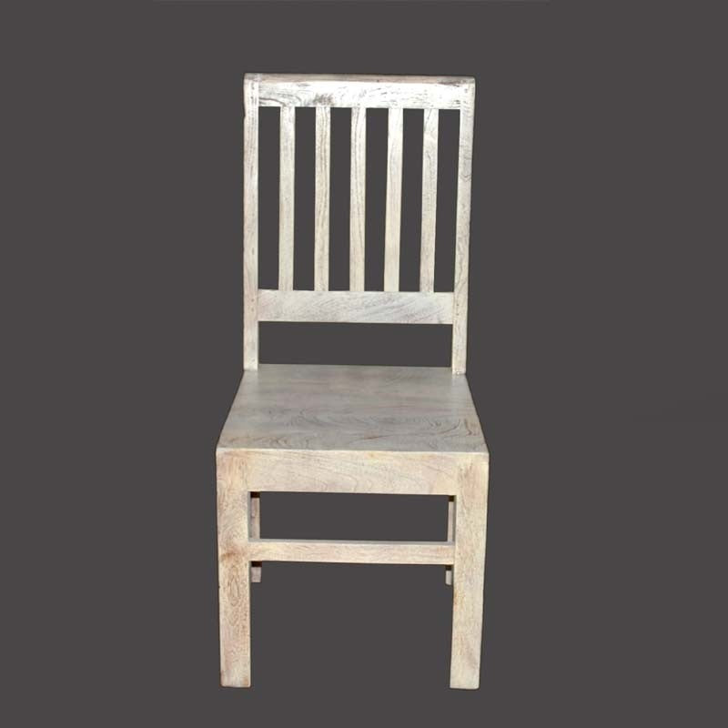 MADE TO ORDER Indian Mango Classic Wooden Seating Chair White