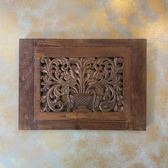 Hand Carved Solid Wood Carvings Wall Hanging Panel 08