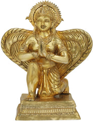 Indian Lord Garuda With The Majestic Wings Brass Statue