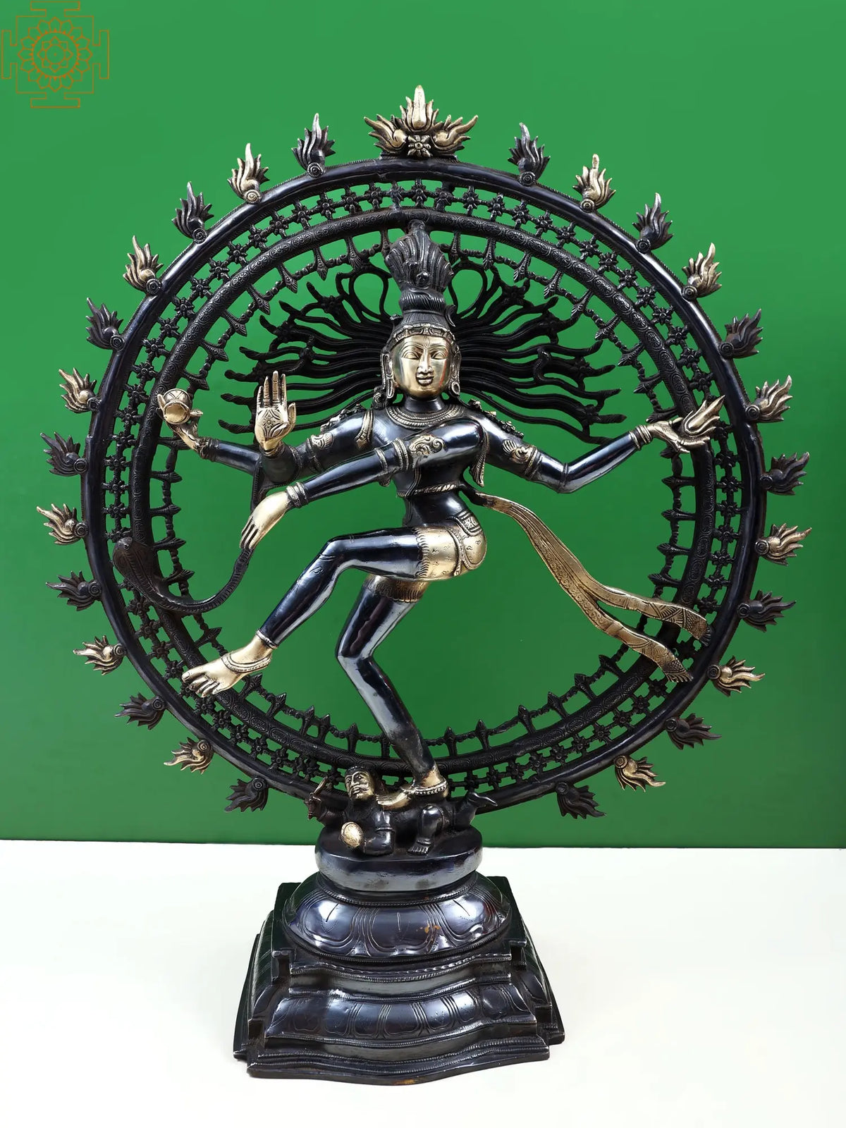 Indian Lord Nataraja Shiva Brass Statue