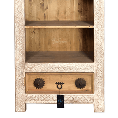 Indian Hand Carved Solid Wood Bookshelf B10