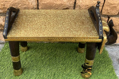 Indian Hand Carved Brass Work Solid Wood Coffee Table C144