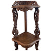 Indian Antique Hand Carved Solid Wood Corner Shelf B63