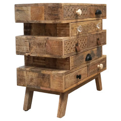 The Attic Hand Carved Mango Solid Wood Bedside Table 52
