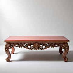 Indian Antique Hand Carved Solid Wood Coffee Table C130
