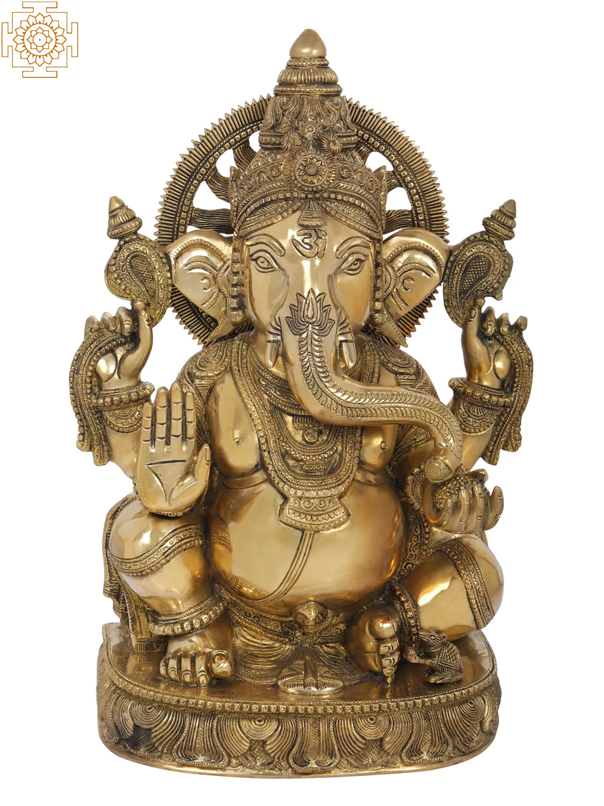 Indian Lord Ganesha Handmade Brass Statue
