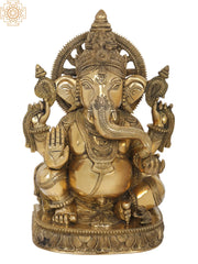 Indian Lord Ganesha Handmade Brass Statue