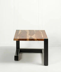 Industrial Metal and Solid Wood Coffee Table C116