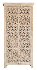 Indian Hand Carved Solid Wooden Cupboard Wardrobe D59
