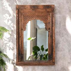Mehrab Hand Carved Solid Wooden Mirror Frame 50