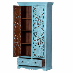 Kalah Solid Mango Wood Indian Hand Carved Wardrobe C5