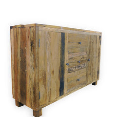 Rustica Hand Carved 3 Drawers & 2 Door Solid Wood Sideboard S79