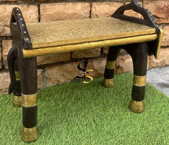 Indian Hand Carved Brass Work Solid Wood Coffee Table C144