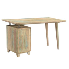 Reclaimed Wood Hand Carved Rustic Writing Desk C12