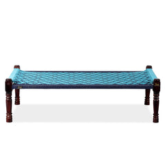 Indian Solid Wood Handmade Rajasthani Charpai Khat Manjhi Woven Charpai Daybed