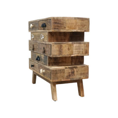 The Attic Hand Carved Mango Solid Wood Bedside Table 52