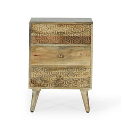 Indian Hand Carved Solid Wooden Bedside Table 53