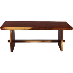 Marietta Handcrafted Suar Wood Single Slab Live Edge Dining Table