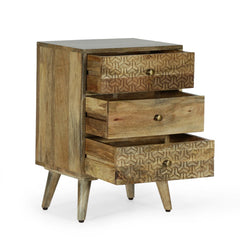 Indian Hand Carved Solid Wooden Bedside Table 53
