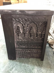 Mehrab Hand Carved Wooden With Top Marbel Console Hall Table Black