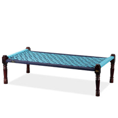 Indian Solid Wood Handmade Rajasthani Charpai Khat Manjhi Woven Charpai Daybed