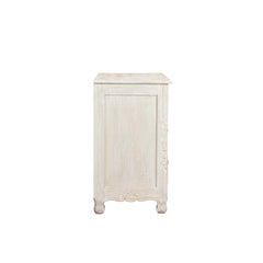 Indian Hand Carved 3 Drawers Solid Wood Bedside Table  06
