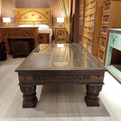 Mughal Hand Painted Solid Wood Coffee Table C30