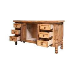 Indian Hand Carved Solid Wood Bathroom Vanity V06